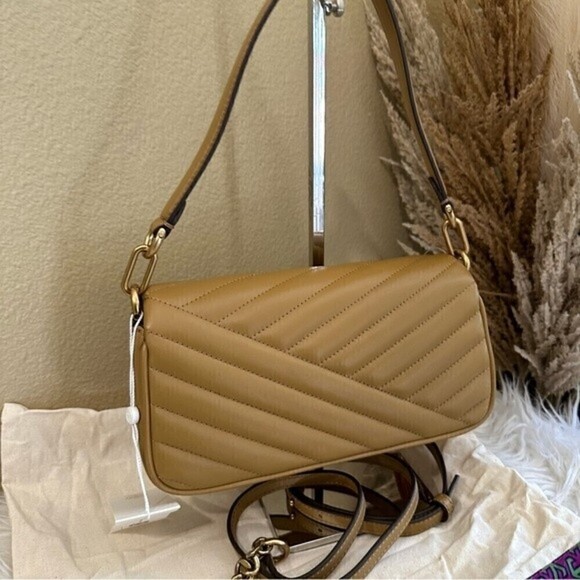 New Tory Burch KIRA CHEVRON TASSEL SMALL FLAP SHOULDER BAG - Picture 6 of 10